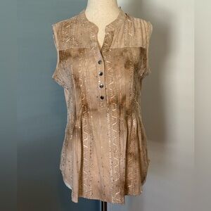 Westport Shimmering Brown Sleeveless Blouse